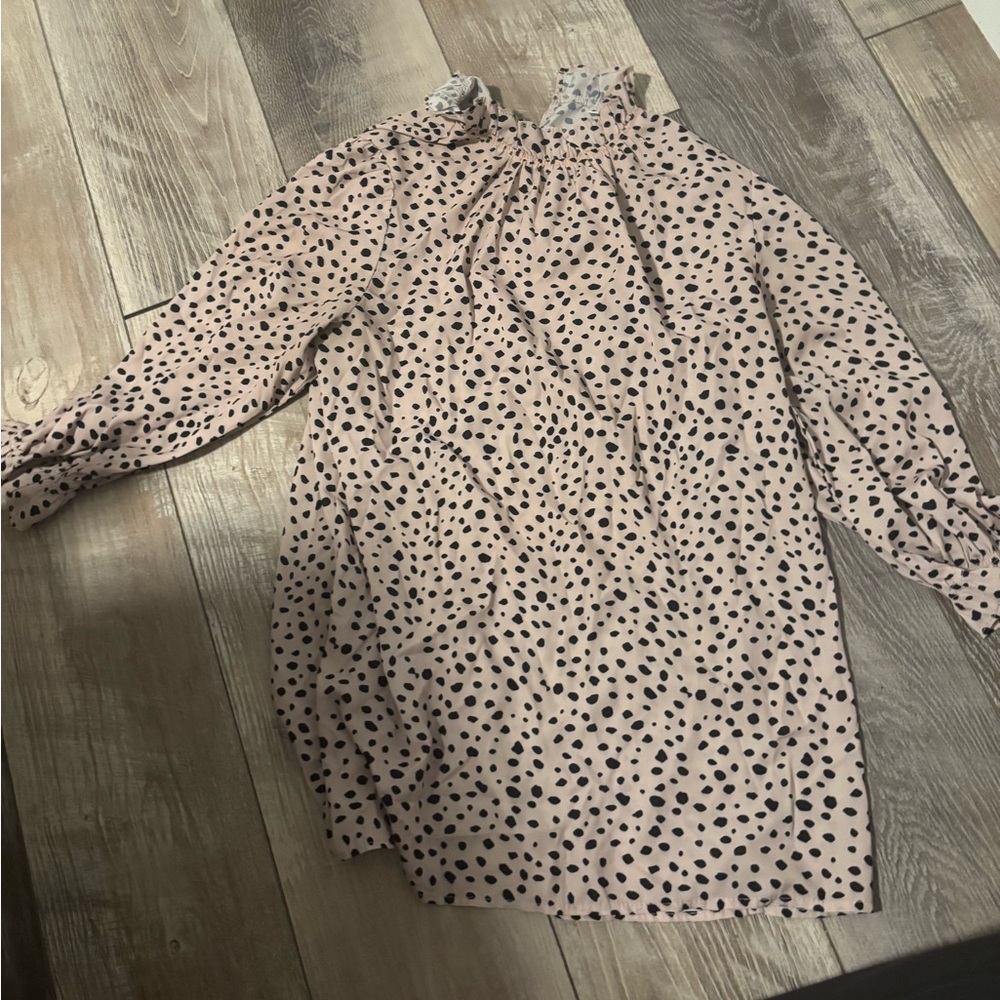 Polka Dot Ruffle Blouse